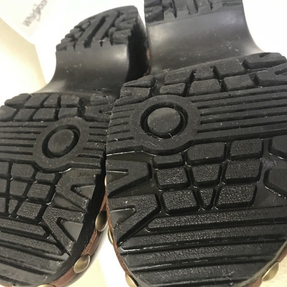 VOLLSJO Swedish Brass Studded Clogs with Suede Trim and Footbed NWOT - Picture 5 of 6